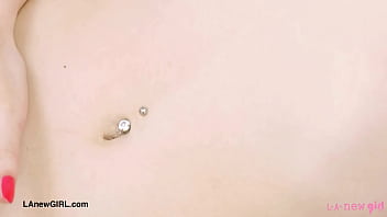 Dark haired it girl naked close up