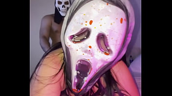 Follando con scary movie en la noche de brujitas