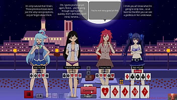 Strip poker with aqua mari & noire gets out of hand—ends in a heated show