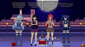 Strip poker with aqua mari & noire gets out of hand—ends in a heated show