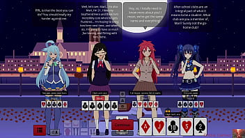 Strip poker with aqua mari & noire gets out of hand—ends in a heated show