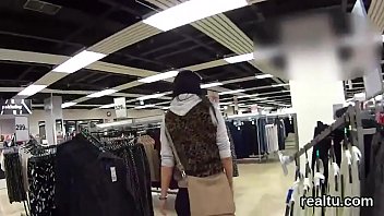 Gorgeous czech chick gets teased in the mall and pounded in pov