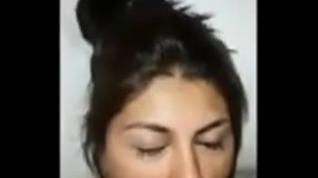 Amazing sloppy bj with slut on job and cum on boobs sexy chick