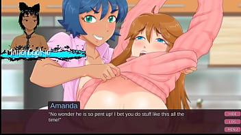 Milfs amanda came to visit and marisa wants to give a hand job and kiss