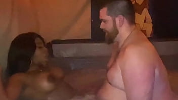 Quickie hot tub creampie sex with kaiya rose wca productions