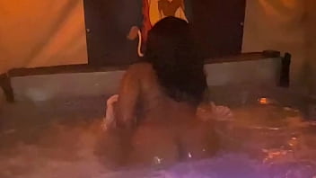 Quickie hot tub creampie sex with kaiya rose wca productions