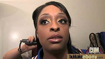 Ebony Gets Group Cumshots 9 thumbnail