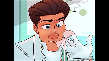 Anna at the gynecologist showing off her shaved pussy