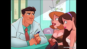 Anna at the gynecologist showing off her shaved pussy