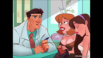 Anna at the gynecologist showing off her shaved pussy