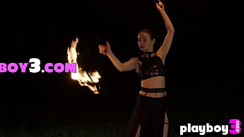 Beautiful babe posed and exposed her stunning body after hot striptease