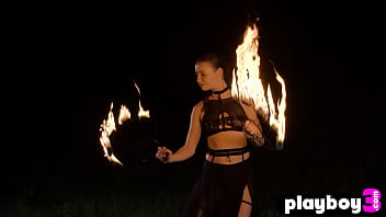 Beautiful babe posed and exposed her stunning body after hot striptease