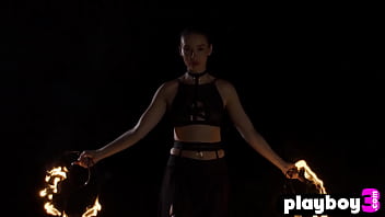 Beautiful babe posed and exposed her stunning body after hot striptease