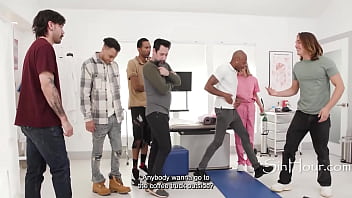 Resuscitation to ejaculation unexpected gangbang orgy erupts