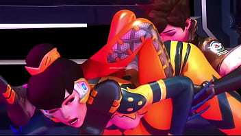 Overwatch tracer x bee skin booty licking