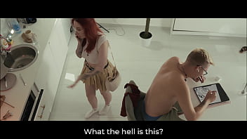 Step mom stuck in dishwasher must step son fuck her