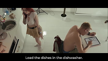 Step mom stuck in dishwasher must step son fuck her Step mom stuck in dishwasher must step son fuck her