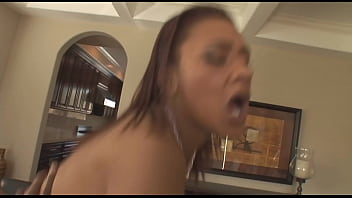 Pancake tits brunette fucks bbc