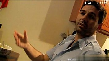 Busty amateur cum on butt