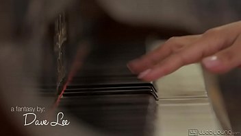 Piano makes her pussy wet