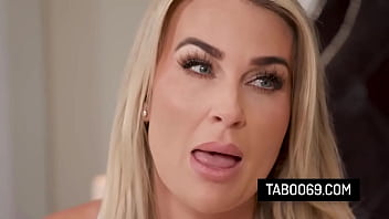 Horny blonde stepmom craves for sex all the time