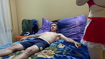 I am too tired to fuck but my good wife makes me cum with her mouth and hands