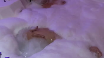 Beautiful stepmother in the motel jacuzzi masturbates before fucking her