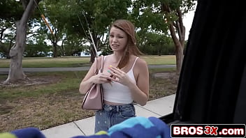 Pretty young babe gets roughed up in a sweaty bangbus session