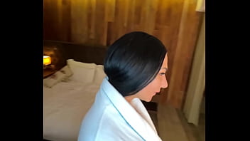 Horny night in hotel room — blowjob riding & cum