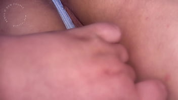 My stepsister was reading a book on my bed so i started fingering her