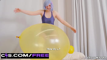 Naughty curvy teen rem dominates balloons in hot popping spree Naughty curvy teen rem dominates balloons in hot popping spree