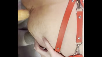 Harness cuffed anal peg