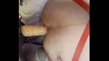 Harness cuffed anal peg