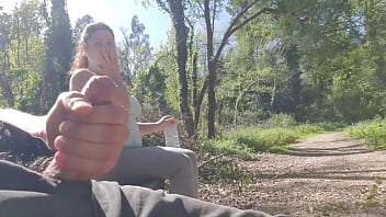 Exhibitionist Seduce Milf To Fuck Suck & Sperm Her Face In Park thumbnail