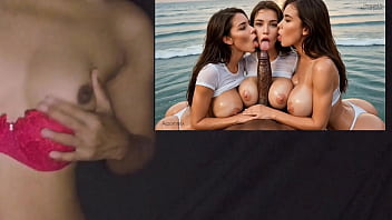 Triple bj bbc at beach party