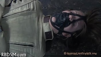 Gagged gal made to submit