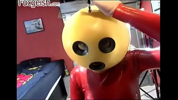 Girl Inside Red Latex Looking Amazing thumbnail