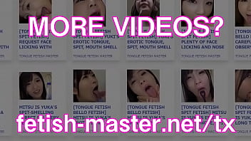 Japanese asian tongue spit fetish