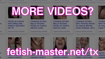Japanese asian tongue spit fetish