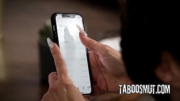 Slutty flight attendant fucks a stranger while his wife is on the phone