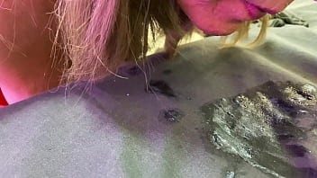 Femdom stepmom blowjob and swallow sperm