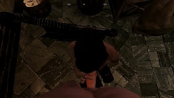 Skyrim adventure has sex with his follower