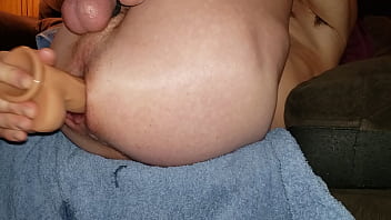 Uncontrollable Anal Orgasm While Pushing Dildo thumbnail