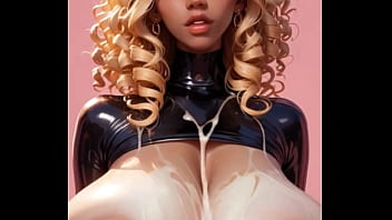 Horny black 18 ai ladies play in front of the camera with their stiff nipples and plump udders