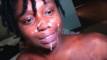 Darkchocolatebarbie rode my dick reverse cowgirl and told me to cum on her face