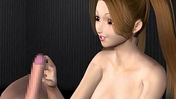 Delicate 3d hottie playing with a cock