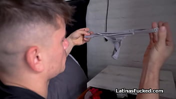 Slutty latina roomie gets fucked really hard