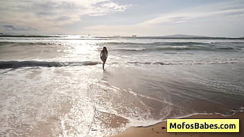 Sensual blondie teenager gives oral sex to her friend while he is driving