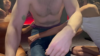 Foreigner tries sex with two very horny and hot latinas abby carter