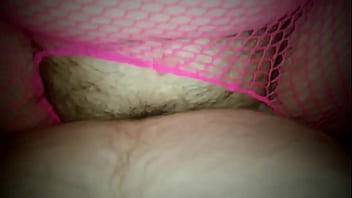 Bbw pink fishnets creampie